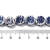 Handmade Blue and White Porcelain Beads Strands PORC-I027-15A-4