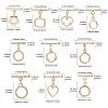 10Pcs 10 Styles Rack Plating Brass Toggle Clasps KK-CJ0002-04-2