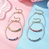 4Pcs Dyed Natural Malaysia Jade & Glass Beaded Bracelets for Women BJEW-JB13076-1