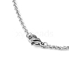 304 Stainless Steel Necklaces Unisex Rolo Chain Necklaces NJEW-507L-6-2