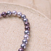 Glass Pearl Round Beaded Necklaces for Women WGE4CCE-01-3