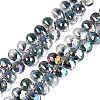 Electroplate Baking Paint Transparent Glass Beads Strands GL-N005-02A-C09-1