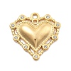 304 Stainless Steel Rhinestone Pendants STAS-R155-035D-G-1