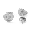 Rack Plating Brass Micro Pave Clear Cubic Zirconia Stud Earrings EJEW-K299-01P-Z-4