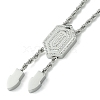 304 Stainless Steel Rope Chain Necklaces NJEW-Q322-07P-3