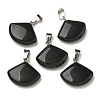 Natural Obsidian Pendants G-Z067-05P-02-1