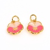 Brass Enamel Charms ZIRC-F816-02A-G-1