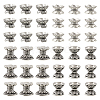 60Pcs 4 Styles Tibetan Style Alloy Bead Caps FIND-TA0002-98-12