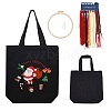 Christmas Theme DIY Canvas Tote Bag Santa Claus Embroidery Making Kit DIY-WH0029-31-1