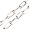 304 Stainless Steel Paperclip Chains Necklace NJEW-JN03593-02-2