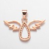 Angel Brass Micro Pave Cubic Zirconia Pendants ZIRC-F011-28-FF-3