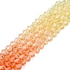 Gradient Color Baking Painted Glass Bead Strands X1-DGLA-A039-T2mm-A014-4