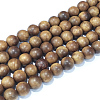 Natural Sandalwood Beads Strands X-WOOD-F008-02-D-2