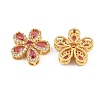 Brass Micro Pave Cubic Zirconia Pendants CU-CBA3D67-06G-02-2