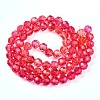 Baking Paint Transparent Glass Beads Strands DGLA-A035-T8mm-A02-3