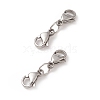 304 Stainless Steel Double Lobster Claw Clasps STAS-E163-57P-A-3