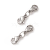 Non-Tarnish 304 Stainless Steel Double Lobster Claw Clasps STAS-E163-57P-A-3