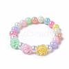 Kids Acrylic Beaded Stretch Bracelets BJEW-JB04837-M-2