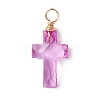 Cross Transparent Acrylic Pendants PALLOY-JF03190-3