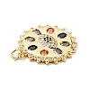 Brass Micro Pave Cubic Zirconia Pendants KK-E015-16G-4