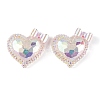 Transparent Epoxy Resin Heart with Bowknot Decoden Cabochons CRES-M034-07D-1