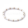 White Enamel Bamboo Hinged Bangle BJEW-L678-08G-2