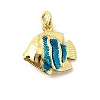 Brass Enamel Pendants KK-I378-13G-C-2