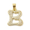 Brass Micro Pave Cubic Zirconia Pendants ZIRC-C012-01G-02-1