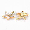 Brass Micro Pave Clear Cubic Zirconia Pendants X-ZIRC-S068-039-NF-2