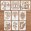 PET Hollow Out Drawing Painting Stencils DIY-WH0394-0262-1