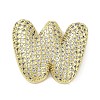 Rack Plating Brass Micro Pave Clear Cubic Zirconia Pendants KK-R163-05W-G-1