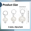 30Pcs 3 Styles Natural Pearl Potato Charms PALLOY-PH01750-2