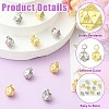 10Pcs 2 Colors Brass Charms KK-CJ0004-50-3