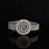 Brass Micro Pave Clear Cubic Zirconia Bangles for Women FS-WGA7409-18-1