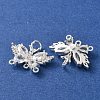 Brass Pave Clear Cubic Zirconia Butterfly Chandelier Component Links CU-CBAEC99-12S-2