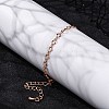 Adjustable Rack Plating Brass Cable Chain Bracelets for Women BJEW-G735-17RG-3