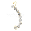 Rhinestone Cuff Earrings for Girl Women Gift EJEW-B042-01G-A-2