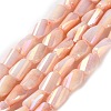 Ombre Effect Dyed Glass Beads Strands GLAA-I059-01F-1