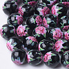 Printed & Spray Painted Glass Beads GLAA-S047-03B-01-1