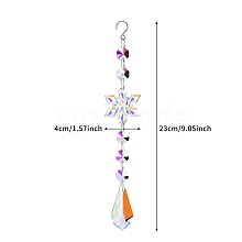 Snowflake Faceted Glass Suncatchers PW-WG24776-01