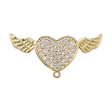 Brass Micro Pave Clear Cubic Zirconia Brooch Findings JEWB-YW0001-02G