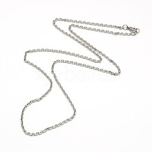Fashionable 304 Stainless Steel Cable Chain Necklace Making STAS-A028-N081P