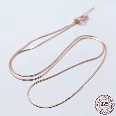 925 Sterling Silver Chain Necklaces STER-F039-15RG-1