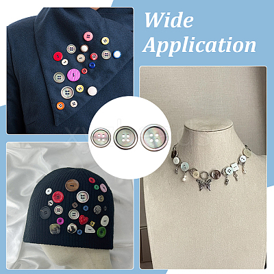 Natural Black Lip Shell Buttons BUTT-ME0001-12-1