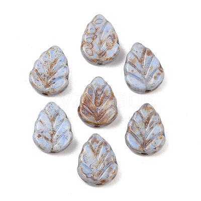 Czech Pressed Glass Beads GLAA-I061-06B-1