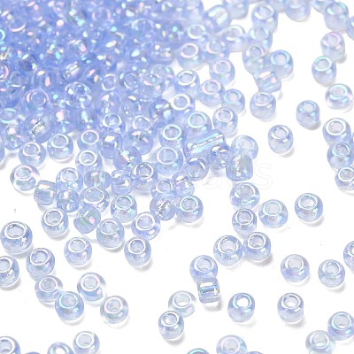 Transparent Colours Rainbow Glass Seed Beads SEED-H004-01A-1