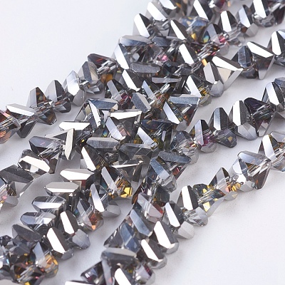 Electroplate Glass Beads Strands EGLA-J145-6mm-HP01-1
