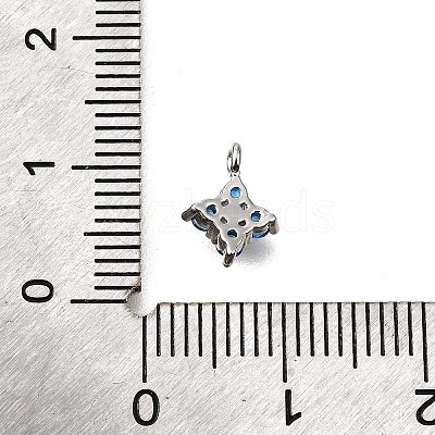 Brass Micro Pave Cubic Zirconia Pendants KK-D356-07A-P-1