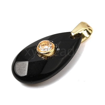 Natural Obsidian Pendants G-C282-02E-1