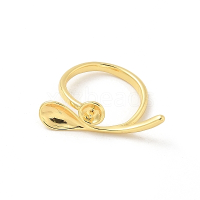 Brass Cup Peg Open Cuff Ring Settings LS-KK-G518-10G-02-1